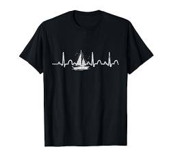 Herzschlag EKG Segeln T-Shirt für Segler T-Shirt von Segeln T-Shirts