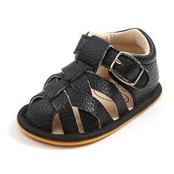 Baby Jungen Mädchen Sommer Sandalen Anti-Rutsch Weiche Sohle Kleinkind First Walker Schuhe Neugeborenes PU Leder Casual Sandalen 0-6M von Sehfupoye