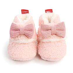 Baby Jungen Mädchen Winter Warme Fleece Stiefel Neugeborene Weiche Sohle Bowknot Erste Wanderschuhe Infant Baby Warme Fleece Booties 12-18M von Sehfupoye