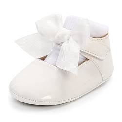 Baby Mädchen Mary Jane Schuhe Baby Mädchen Prinzessin Bow-Knot Schuhe Anti-Rutsch Baby First Walking Schuhe Hochzeitskleid Schuhe mit Socke von Sehfupoye