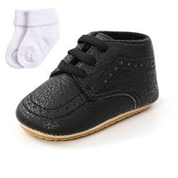 Sehfupoye Baby Mädchen Jungen Turnschuhe Kleinkind PU Leder erste Walking Schuhe Kleinkind Neugeborenes Prewalker Turnschuhe für 0-6 Monate mit Socke von Sehfupoye