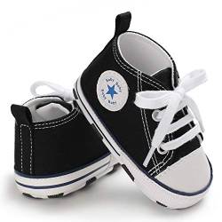 Sehfupoye Baby Mädchen Jungen Turnschuhe Kleinkind Schuhe Canvas Erste Wanderschuhe Neugeborene Anti-Rutsch Prewalker Turnschuhe für 0-6 Monate von Sehfupoye