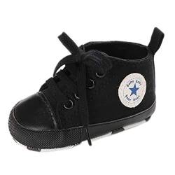 Sehfupoye Baby Mädchen Jungen Turnschuhe Kleinkind Schuhe Canvas Erste Wanderschuhe Neugeborene Anti-Rutsch Prewalker Turnschuhe für 12-18 Monate von Sehfupoye