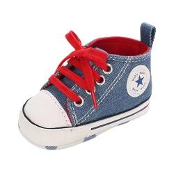 Sehfupoye Baby Mädchen Jungen Turnschuhe Kleinkind Schuhe Canvas Erste Wanderschuhe Neugeborene Anti-Rutsch Prewalker Turnschuhe für 6-12 Monate von Sehfupoye