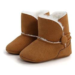 Sehfupoye Baby Mädchen Jungen Turnschuhe Winter Warm Snow Booties Infant First Walking Schuhe 0-6M von Sehfupoye