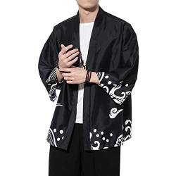 Seidarise Herren-Kimono, japanischer Modeschmuck, 7 Ärmel, einfarbig - mehrfarbig - XX-Large von Seidarise