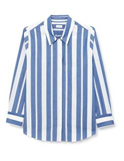 Seidensticker Damen Bluse - Fashion Bluse - Regular Fit - tailliert- Hemd Blusen Kragen - Bügelleicht - Langarm,Blau,36 von Seidensticker