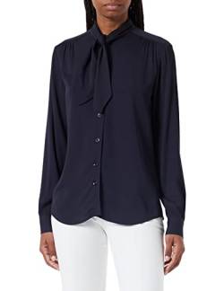 Seidensticker Damen Bluse - Fashion Bluse - Regular Fit - tailliert - Hemd Blusen Kragen - Bügelleicht - Langarm,Blau,36 von Seidensticker
