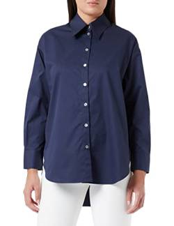 Seidensticker Damen Bluse - Fashion Bluse - Regular Fit - tailliert - Hemd Blusen Kragen - Bügelleicht - Langarm,Blau,38 von Seidensticker