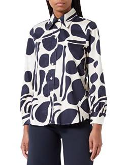Seidensticker Damen Bluse - Fashion Bluse - Regular Fit - tailliert - Hemd Blusen Kragen - Bügelleicht - Langarm,Creme,34 von Seidensticker