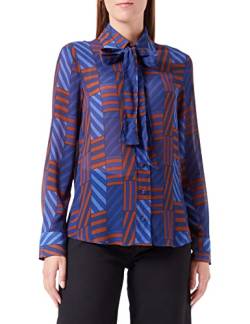 Seidensticker Damen Bluse - Fashion Bluse - Regular Fit - tailliert - Hemd Blusen Kragen - Bügelleicht - Langarm,Dunkelblau,42 von Seidensticker