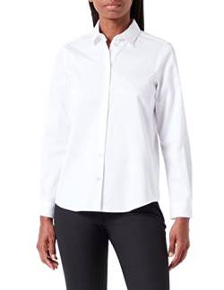 Seidensticker Damen Bluse - Fashion Bluse - Regular Fit - tailliert- Hemd Blusen Kragen - Bügelleicht - Langarm,Weiß,40 von Seidensticker