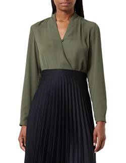 Seidensticker Damen Bluse - Fashion Bluse - Regular Fit - tailliert- V Ausschnitt – Langarm,Grün,42 von Seidensticker