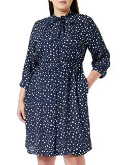 Seidensticker Damen Blusenkleid-Midi-Viskose Kleid, Blau, 38 von Seidensticker