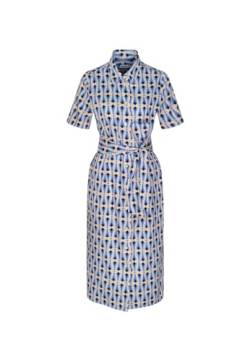 Seidensticker Damen Blusenkleid mit Bindegürtel Kleid, Blau, 40 von Seidensticker