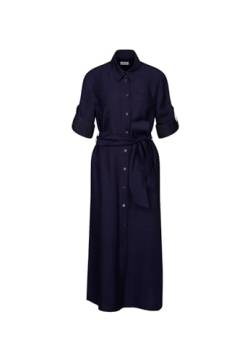 Seidensticker Damen Blusenkleid mit Bindegürtel Kleid, Marineblau, 36 von Seidensticker