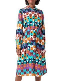 Seidensticker Damen Blusenkleid mit Bindegürtel Kleid, Marineblau, 40 von Seidensticker