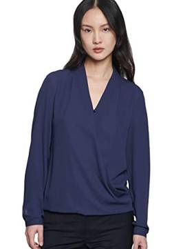 Seidensticker Damen Fashion 1/1-LANG-122645 Bluse, Blau (Blue 19), 42 von Seidensticker