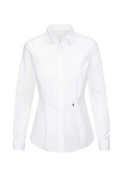 Seidensticker Damen Hemd City Bluse Langarm Slim Fit Uni Stretch, Weiß, 34 von Seidensticker