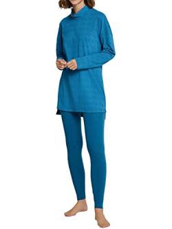 Seidensticker Damen Langer Schlafanzug Pyjama Lang - 163575, Größe Damen:46, Farbe:Petrol von Seidensticker