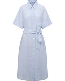 Seidensticker Damen Regular Fit Blusenkleid Kurzarm Kleid, Blau, 46 von Seidensticker