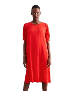 Seidensticker Damen Regular Fit Blusenkleid Kurzarm Kleid, Rot, 40 von Seidensticker