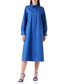 Seidensticker Damen Regular Fit Blusenkleid Langarm Kleid, Blau, 36 von Seidensticker
