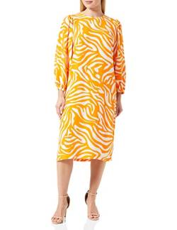 Seidensticker Damen Regular Fit Blusenkleid Langarm Kleid, Orange, 44 von Seidensticker