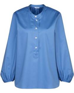 Seidensticker Damen Stehkragenbluse Bluse, Hellblau, 42 von Seidensticker