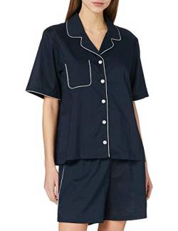 Seidensticker Damen Woven kurz Pyjamaset, Nachtblau, 40 von Seidensticker