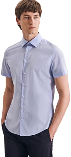 Seidensticker Herren Business Hemd Slim Fit16 Businesshemd, Blau (Hellblau 10), 36 von Seidensticker