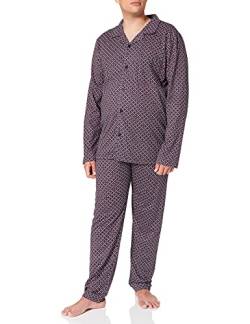 Seidensticker Herren PJ Lang Durchgeknöpft Pyjamaset, dunkelblau, 56 von Seidensticker