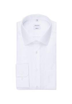 Seidensticker Herren Regular Fit Bügelfrei Business Kent Langarm Businesshemd, Weiß (Weiß 01), 42 EU von Seidensticker