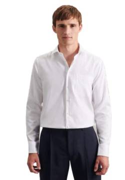 Seidensticker Herren Regular Fit Langarm Shirt, Weiß, 39 von Seidensticker
