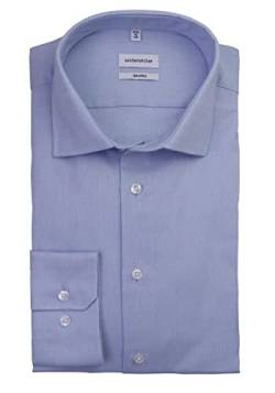 Seidensticker Herren Seidensticker Herren Business Hemd Shaped Fit Businesshemd, Blau (Mittelbla, 43 von Seidensticker