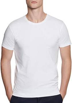 Seidensticker Herren T-shirt Rundhals Kurzarm Uni T-Shirt, Weiß (Weiß 1), 37 von Seidensticker