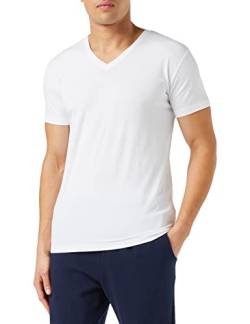 Seidensticker Herren T-shirt V-ausschnitt Kurzarm Uni T-Shirt, Weiß (Weiß 1), XXL von Seidensticker