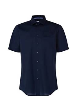 Seidensticker Men's Regular Fit Langarm Hemd Shirt, Blau, 45 von Seidensticker