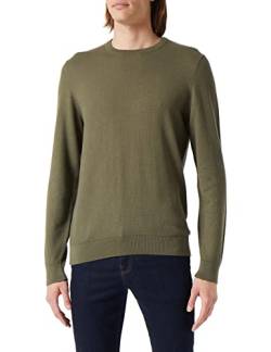 Seidensticker Men's Regular Fit Rundhals Pullover Sweater, Oliv, S von Seidensticker