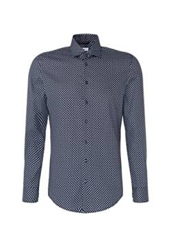 Seidensticker Men's Slim Fit Langarm Kragen Hemd Shirt, Blau, 40 von Seidensticker