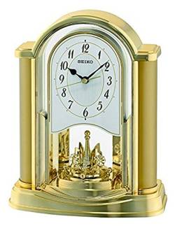 Seiko Tischuhr Motion gold Kunststoff Drehpendel QXN228G von Seiko Clocks