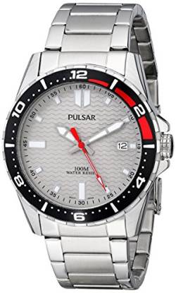 Pulsar PS9103 Herrenuhr, silberfarben, Silber, Armband von Seiko