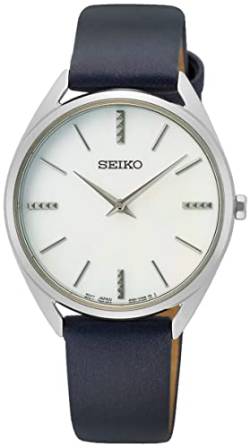 Seiko Damen Analog Quarz Uhr mit Leder Armband SWR079P1 von Seiko