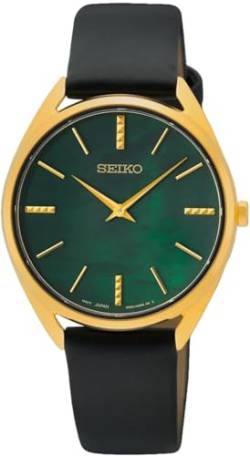 Seiko Damen Analog Quarz Uhr mit Leder Armband SWR080P1 von Seiko