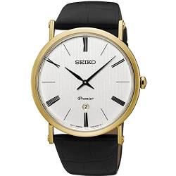 Seiko Damen Analog Quarz Uhr mit Leder Armband SXB432P1 von Seiko