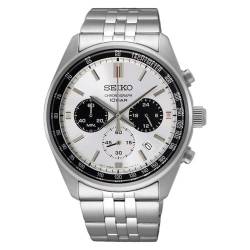 Seiko Herren Analog Quarz Uhr mit Edelstahl Armband SSB425P1 von Seiko