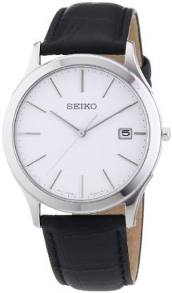 Seiko Herren-Armbanduhr XL Analog Quarz Leder SGEE07P1 von Seiko