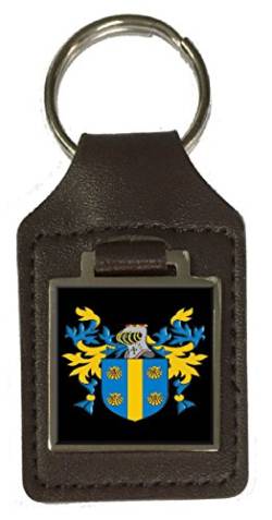 Phelan Family Wappen Nachname Wappen Braun Leder Schlüsselanhänger Gravur, braun von Select Gifts