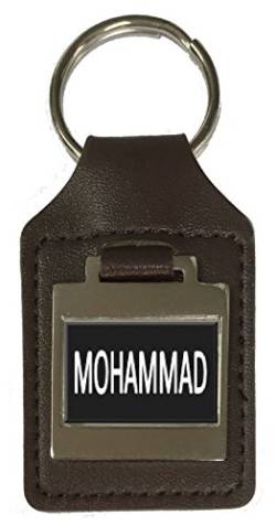 Schlüsselanhänger aus Leder mit Namensgravur - Mohammad, braun von Select Gifts