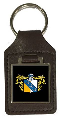 Stanley Heraldry Schlüsselanhänger mit Wappen, Leder, Braun, braun von Select Gifts
